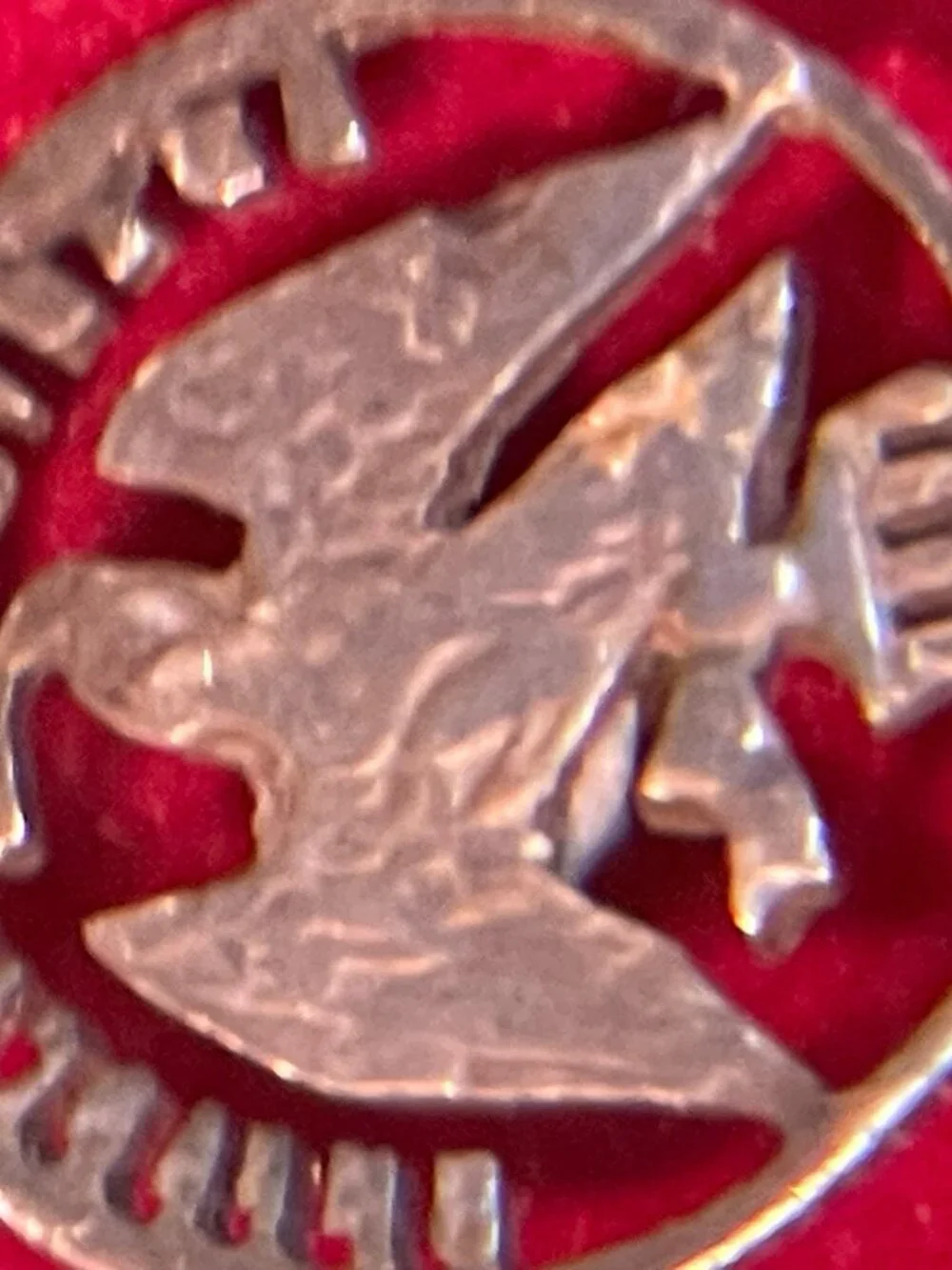 Vintage Mexican Silver Centavos Eagle Stick Pin